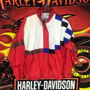 VTG Janeve Rare Abstract Squared Plaid Color Block